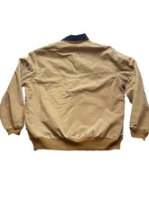 Load image into Gallery viewer, Vintage Carhartt Jacket Adult 4XL Tan Zip Bomber Detroit Style Quilt Lined Chore
