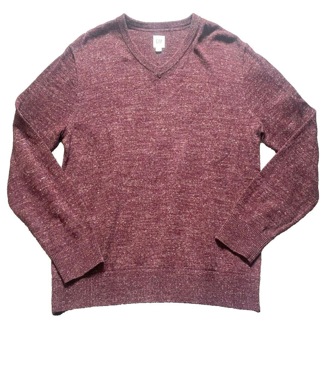 GAP Sweater Adult Medium V-Neck Knitted Outerwear Pullover Classic Mens
