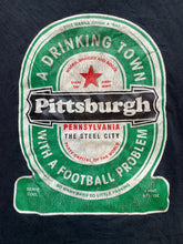 Load image into Gallery viewer, VTG Pittsburgh Heineken Shirt Adult Extra Large Black Pennsylvania Steel City
