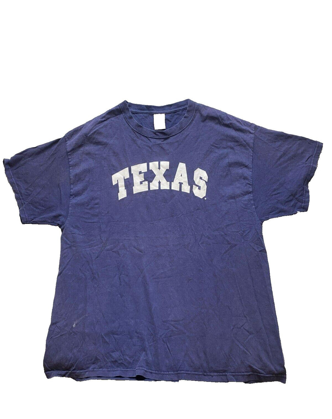 Texas Shirt Adult Extra Large Navy Spellout Crewneck Streetwear Sportswear Mens