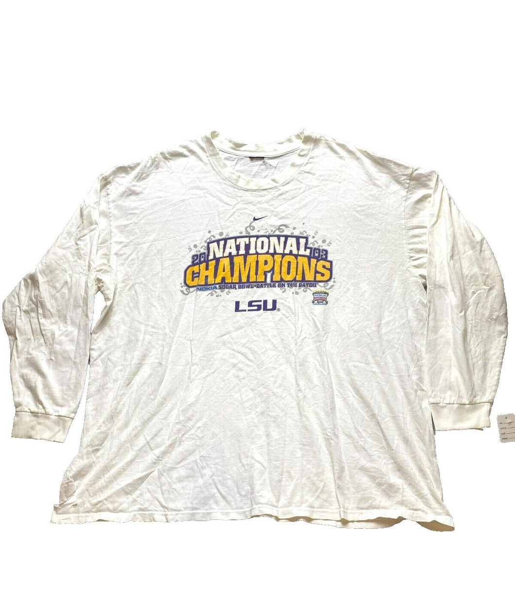 LSU Tigers Shirt Adult 3X 3XL Sugar Bowl National Champions Sportswear NCAA 2003