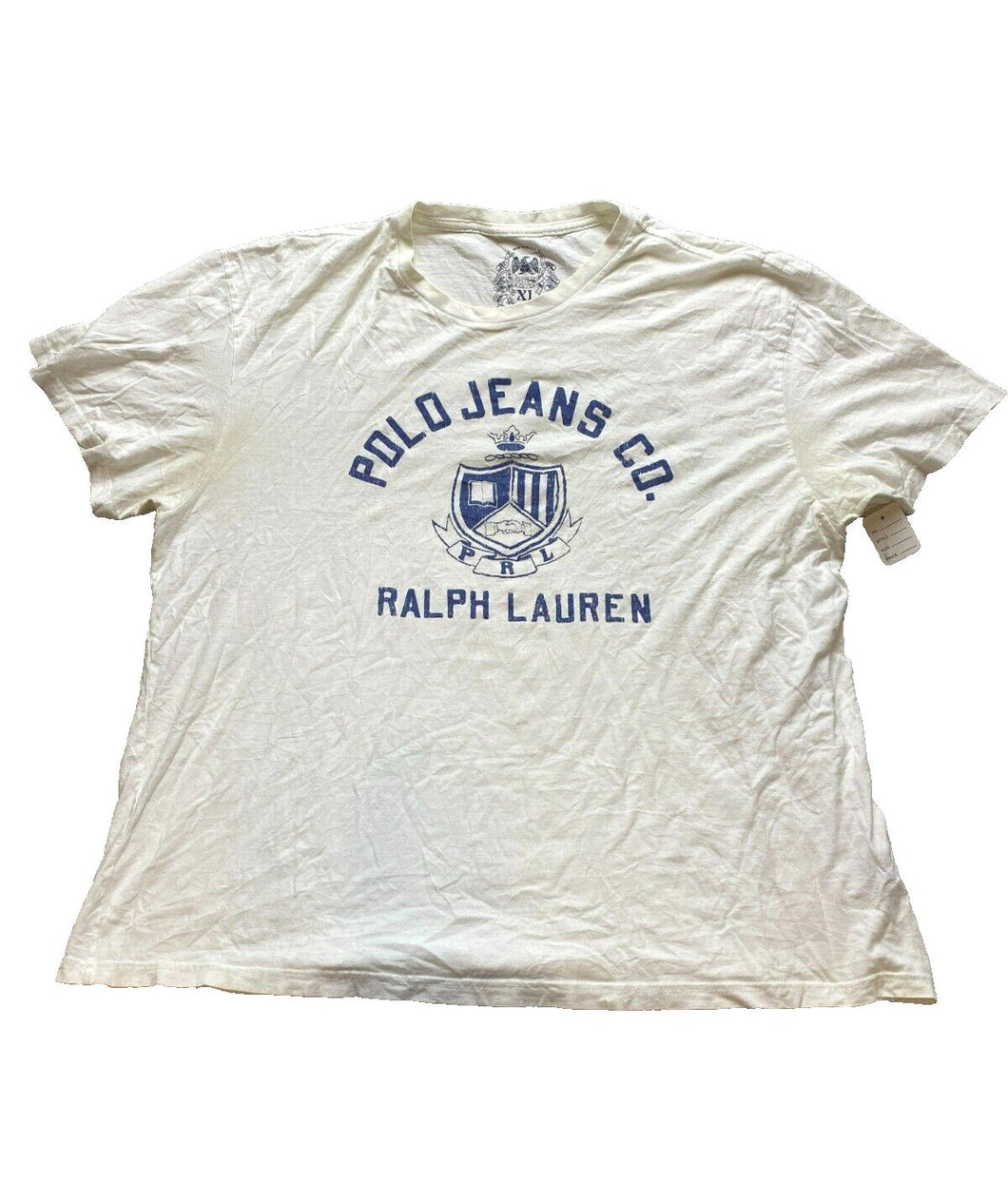 POLO Ralph Lauren Shirt Adult Extra Large White Oversized Hip Hop Baggy Mens