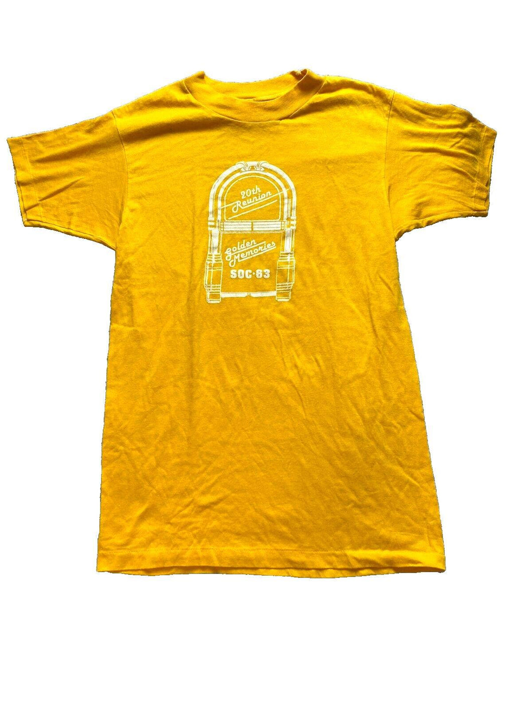 VTG Golden Memories Shirt Womens Small Goldenrod Single Stitch 20th Reunion 80s