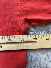 Load image into Gallery viewer, VTG Mission Foods Tortillas Shirt Adult Extra Large Red Football Tailgaters Mens
