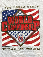Load image into Gallery viewer, VTG SLO-Pitch Softball Shirt Adult Extra Large USSSA Girls Single Stitch 90s
