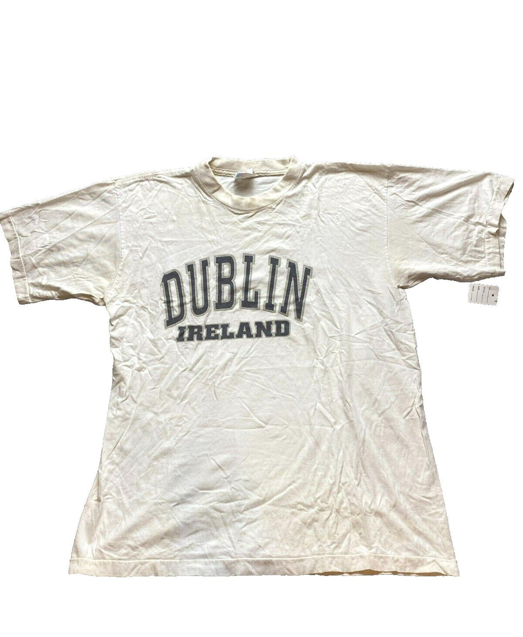 VTG Dublin Ireland Shirt Adult Large Spellout Crewneck Single Stitch 90s Mens