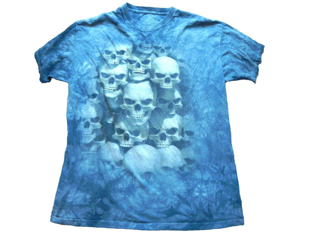 The Mountain Shirt Adult 2XL AOP 3D Skull Graveyard Pile Tie Dye Streetwear Mens