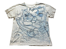 Load image into Gallery viewer, Mickey Mouse Shirt Adult Large Steamboat Allover Print Short Sleeve Disney Mens
