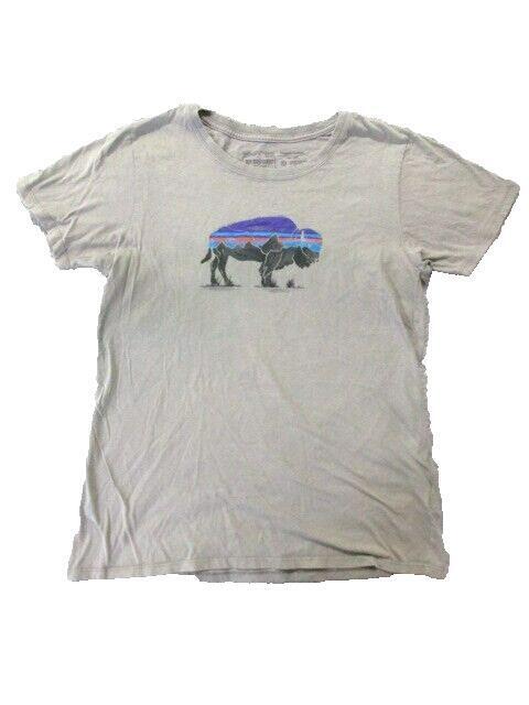 Patagonia Shirt Adult Small Buffalo Logo Regular Fit Crew Neck Short Sleeve Mens