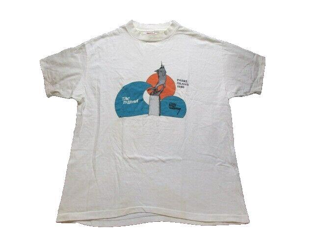 Vintage Padre Island Shirt Adult Extra Large Fish Statue Single Stitch Mens