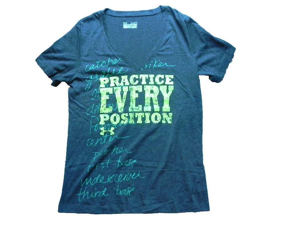 Under Armour Shirt Womens Medium Semi Fitted Heat Gear Practice Every Position