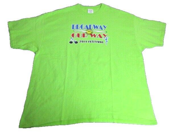 2011 Broadway Our Way Festival Shirt Adult 3XL XXXL Short Sleeve Streetwear Mens