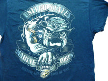 Load image into Gallery viewer, Black Ink Design Shirt Adult Large USMC Marine Corps Bulldog Dogs Of War Mens
