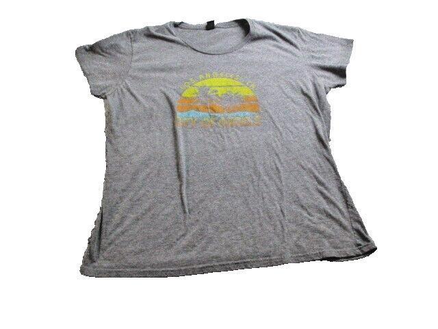 Los Angeles Shirt Womens Extra Large City Of Angels Sunset Palm Tree Lightweight