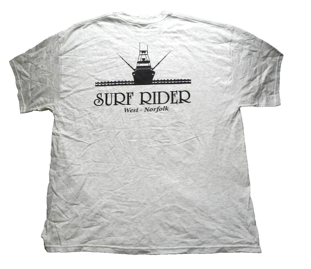 Vintage Surf Rider Shirt Adult 2XL XXL West Norfolk Short Sleeve Surfing Mens