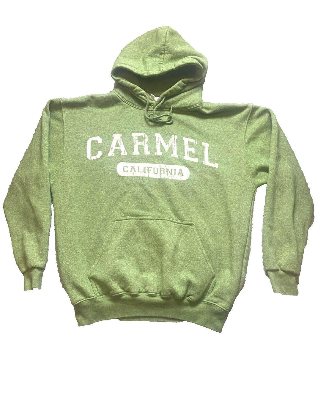 Carmel California Sweatshirt Adult Small Green Fleece Pocket Hoodie Sweater Mens