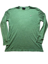 Load image into Gallery viewer, Southpole Shirt Adult Large Waffle Knit Long Sleeve Thermal Forest Green Mens
