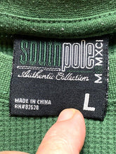 Load image into Gallery viewer, Southpole Shirt Adult Large Waffle Knit Long Sleeve Thermal Forest Green Mens
