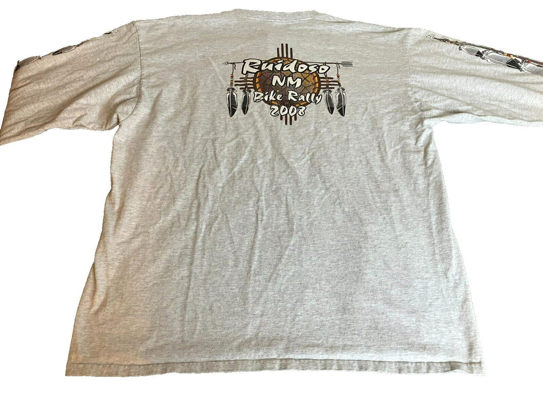 RuiDoso Bike Rally Shirt Adult 2X Gray Biker Motorcycle 2008 New Mexico Mens