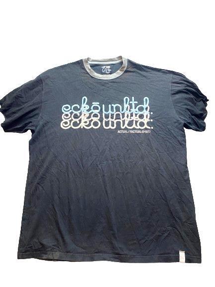 Ecko Unltd Shirt Adult 3X Black Actual Factual Script Logo Rhino Brand Mens