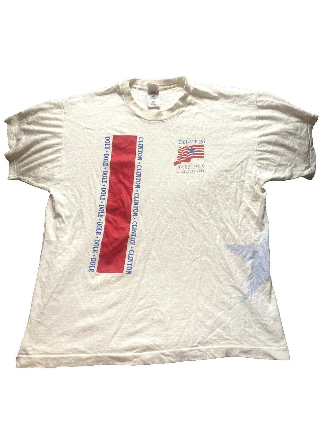 VTG PRESIDENT Shirt Adult Extra Large 1996 Debate Clinton Dole Single Stitch Men