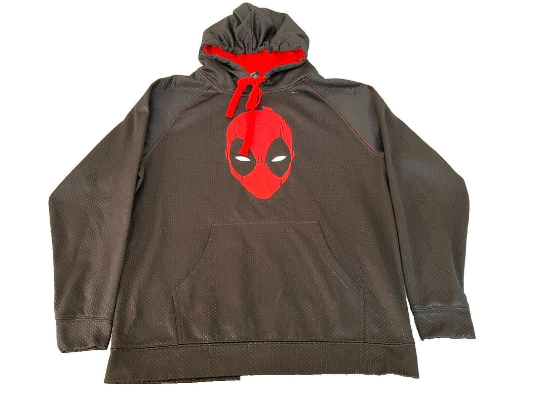 Deadpool Sweatshirt Adult Large Marvel Comic Mesh Superhero Pullover Hoodie Mens