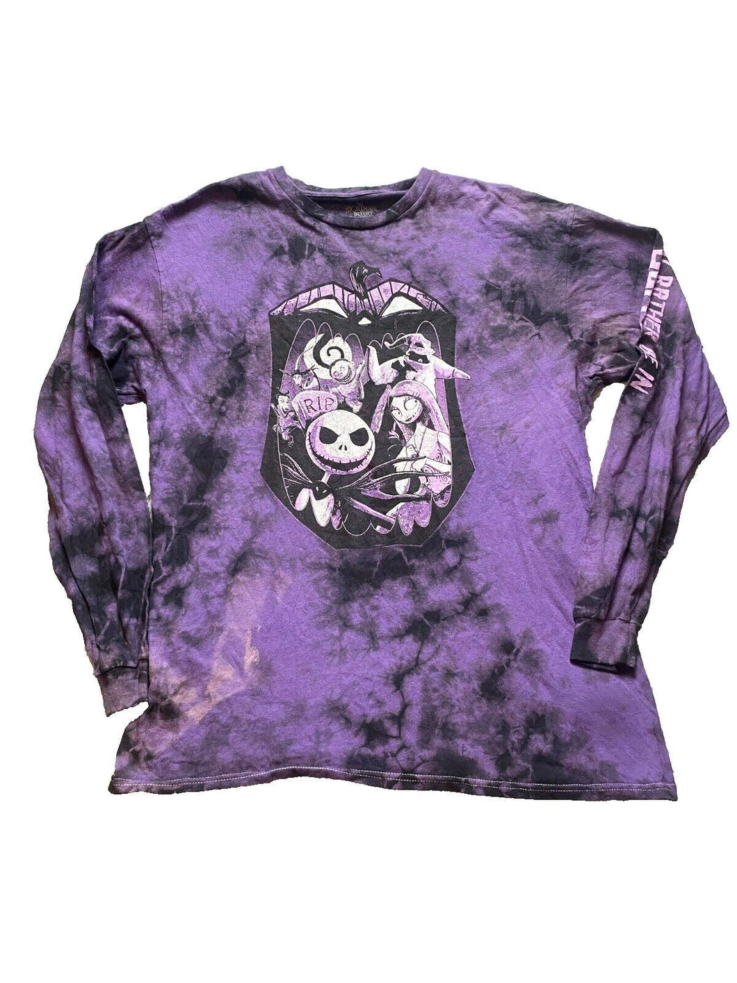 Nightmare Before Christmas Shirt Adult Medium Tie Dye Halloween Town Disney Mens