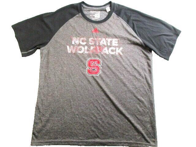 NC State Shirt Adult Extra Large Wolfpack Adidas Climalite Ultimate Raglan Mens