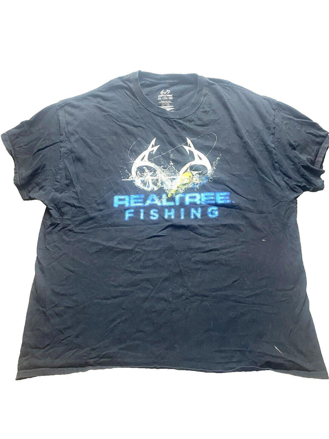 RealTree Shirt Adult 2XL XXL Fishing Buckhorn Logo Short Sleeve Outdoor Mens