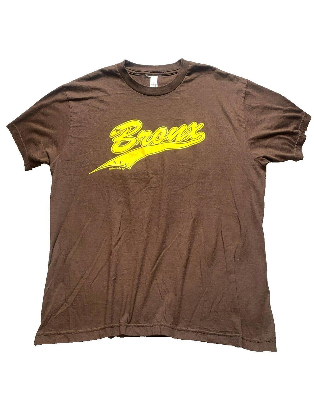 Bronx Shirt Adult Large NYC Northern New York Tribe Script Streetwear USA Mens