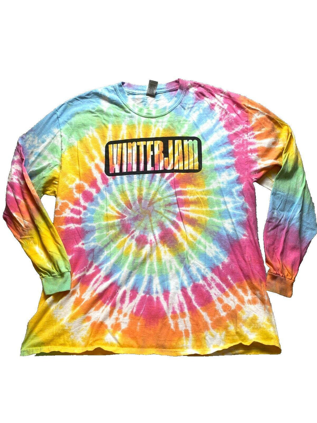 Winter Jam Shirt Adult Extra Large Swirl Tie Dye Long Sleeve American Music Mens