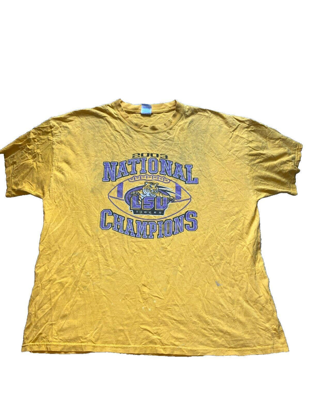 Vintage LSU Tigers Shirt Adult 2XL XXL 2003 National Champions Football Mens