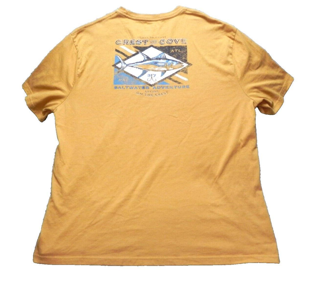 IZOD Shirt Adult 2XL XXL Saltwater Relaxed Classics Crest Cove Fish Fishing Mens