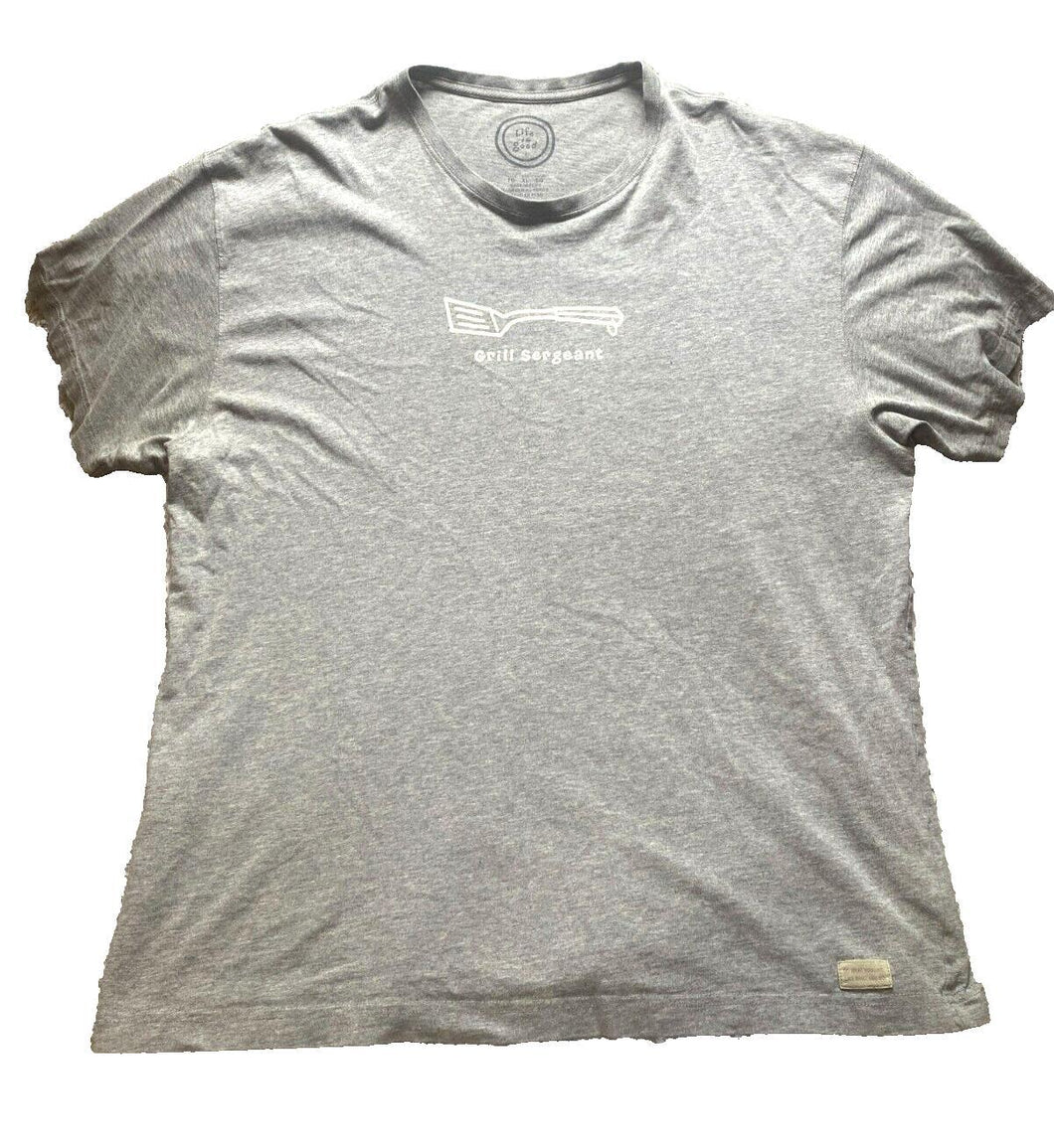 Life is Good Shirt Adult Extra Large Grill Sergeant Spell Out Chef Cooking Mens