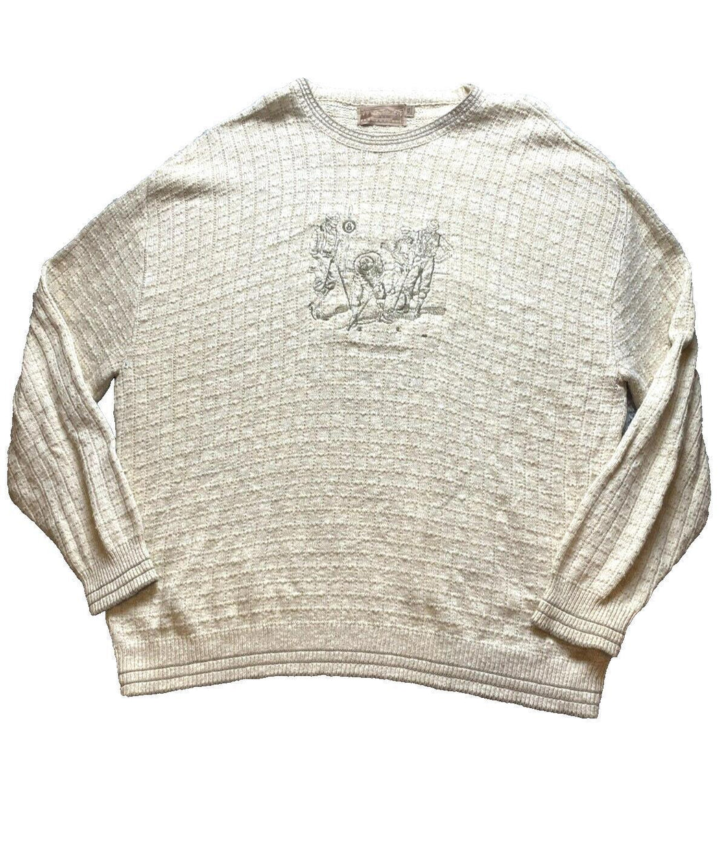 VTG Shenandoah Sweater Adult 2XL XXL Beige Golfclub Golfer Golf Outerwear Mens