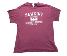 Load image into Gallery viewer, Stranger Things Hawkins Middle School Shirt Adult Large A.V Club Netflix Mens
