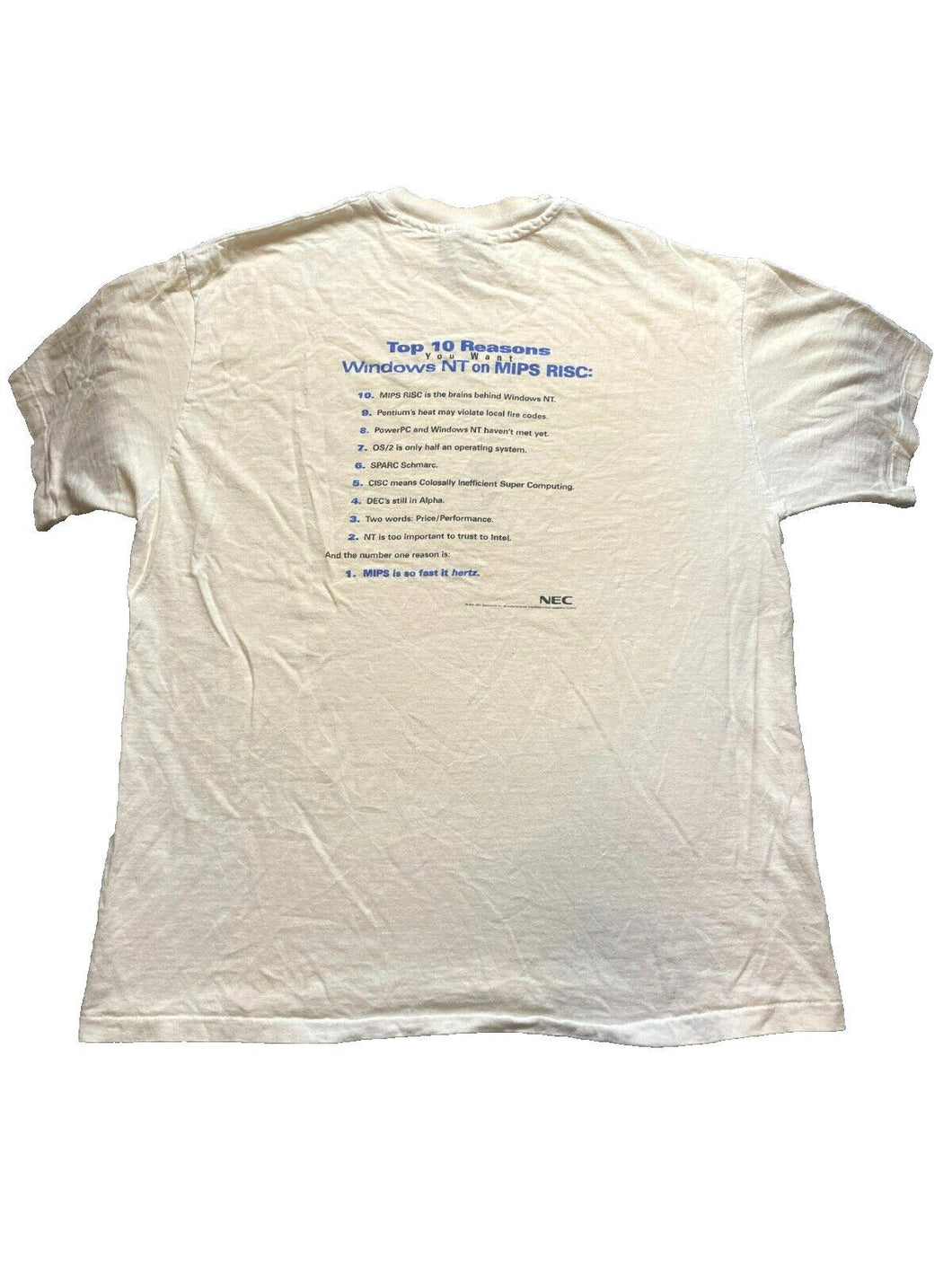 VTG Microsoft Windows NT Shirt Adult Large White Dingy Single Stitch 90s Mens