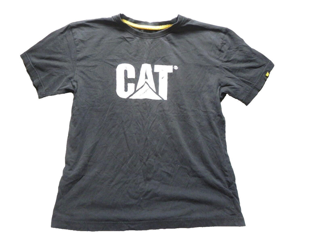 CATerpillar Shirt Adult Medium CAT Spellout Logo Trademark Short Sleeve Mens