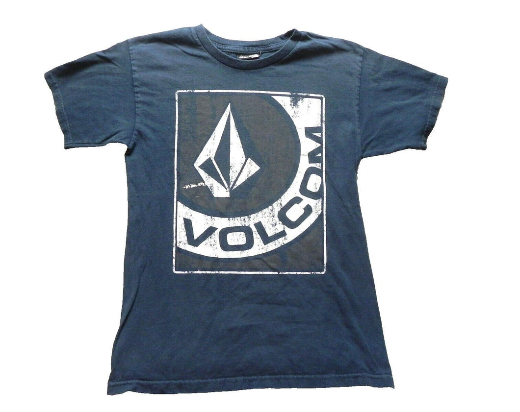 VTG Volcom Shirt Womens Small Big Logo Baggy Y2K Streetwear Short Sleeve Ladies