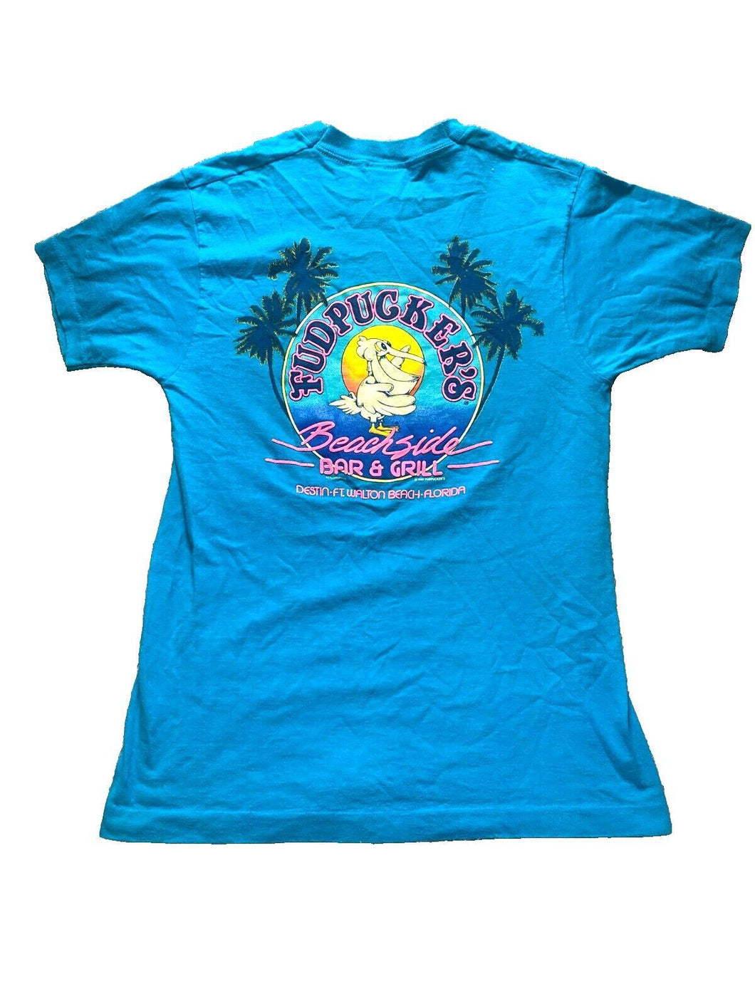 VTG Fudpuckers Shirt Adult Large Beach Side Bar and Grill Single Stitch 80s Mens