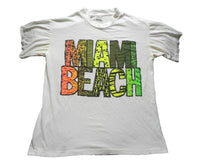 Load image into Gallery viewer, Vintage Miami Beach Shirt Adult Medium Single Stitch Summer  Spell Out 90s Mens
