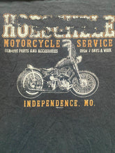 Load image into Gallery viewer, Vintage Hoesville Motorcycle Shirt Adult Large Black Y2K Independence Month Mens
