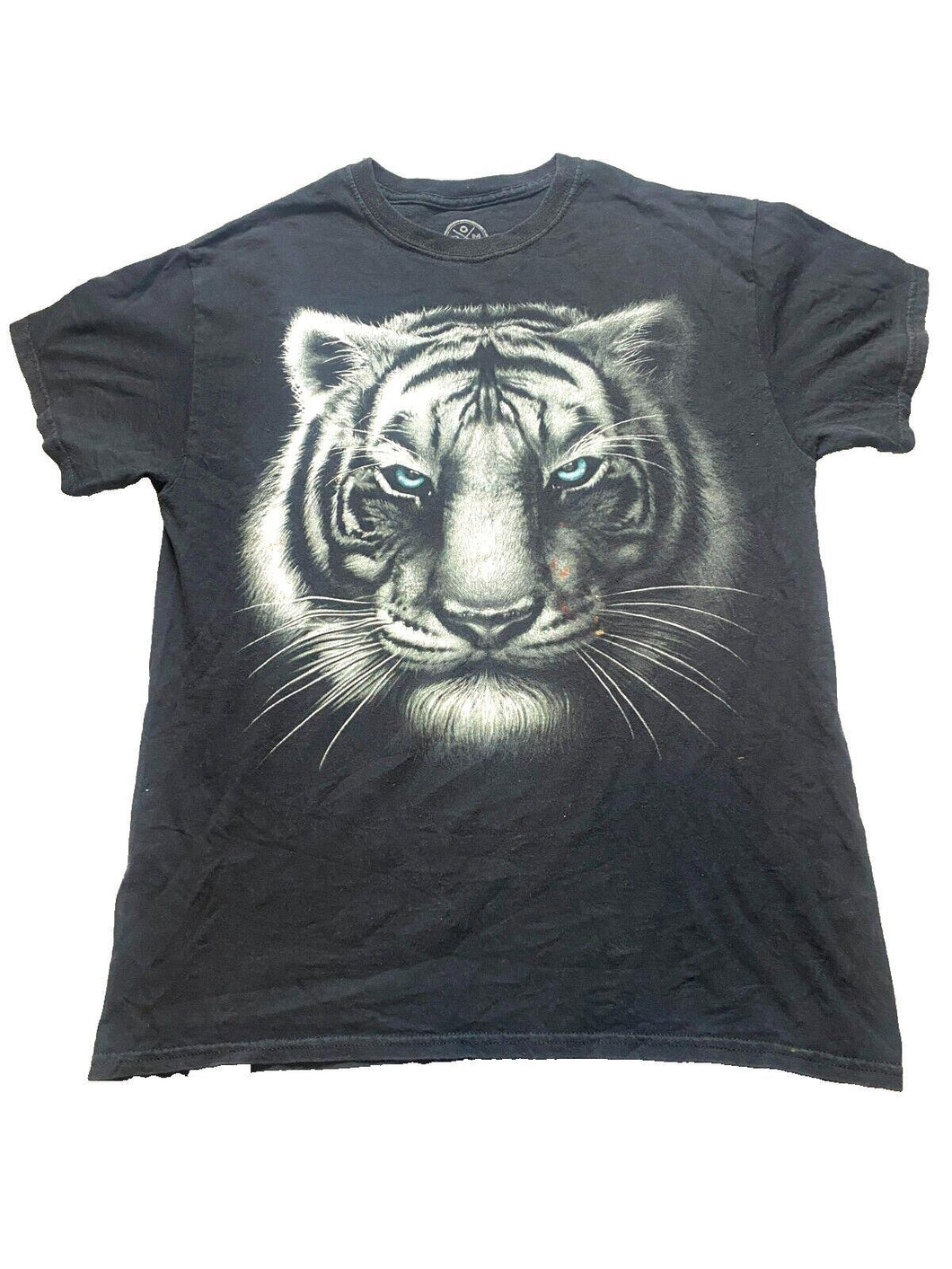 DOM Shirt Adult Medium Black Tiger Face Big Cat Spirited Y2K Streetwear Mens