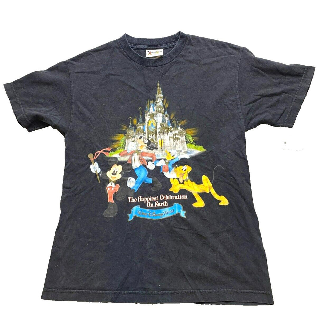 VTG Walt Disney World Shirt Adult Medium Mickey Goofy Donald Duck Pluto Mens