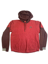 Load image into Gallery viewer, Adidas Sweatshirt Adult Medium Red Maroon Three Stripe Logo Hoodie Pullover Mens
