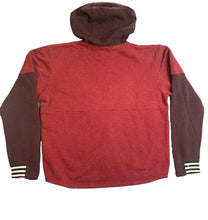 Load image into Gallery viewer, Adidas Sweatshirt Adult Medium Red Maroon Three Stripe Logo Hoodie Pullover Mens
