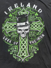 Load image into Gallery viewer, Ireland Shirt Adult Extra Large Skull Luck of Irish Cross Grunge Streetwear Men
