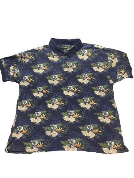 Vintage Knights of Round Table Shirt Adult 2X AOP Flower Hawaiian Golf Polo Mens