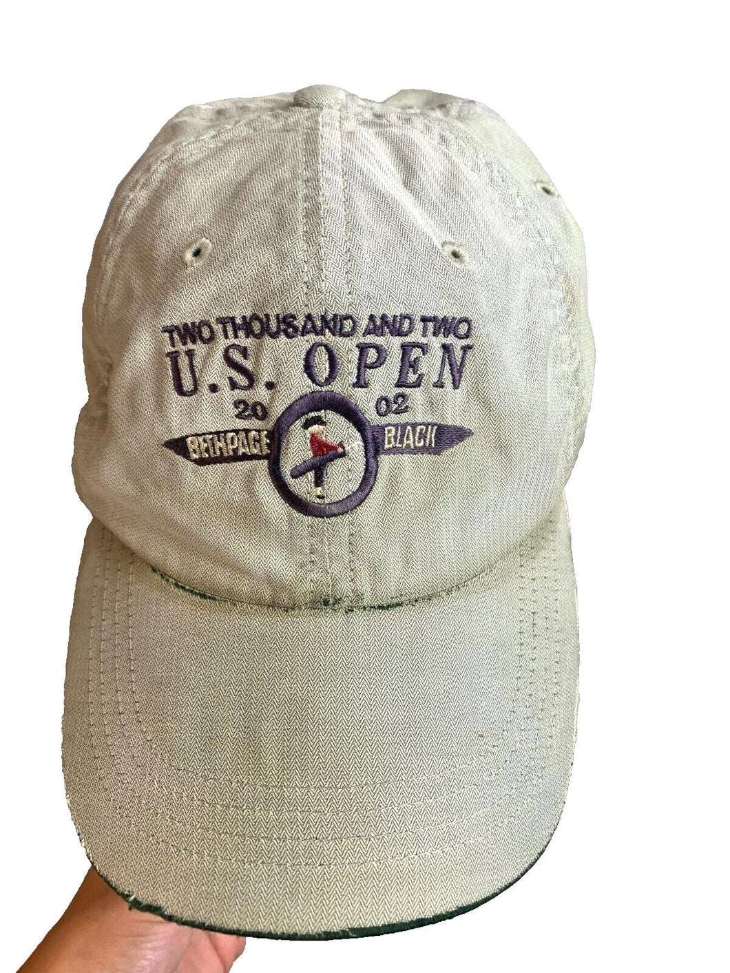 2002 US Open Golf Bethpage Black Hat Cap Adult Adjustable Strapback Gear Sports