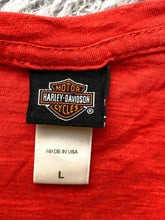 Load image into Gallery viewer, Harley Davidson Shirt Womens Large Red Angel Wings Motorcycle Biker Smithfield
